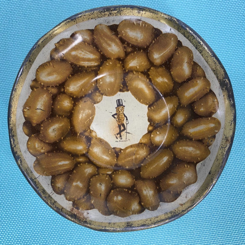 Mr. Peanut Snack Cup Set, Tin Litho, Nut Serving Cups -‎ Set of 4